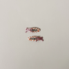 Stripy Glitter Bow Hair Clips