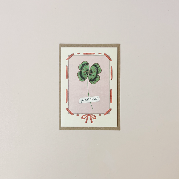 Good Luck Clover Note Card