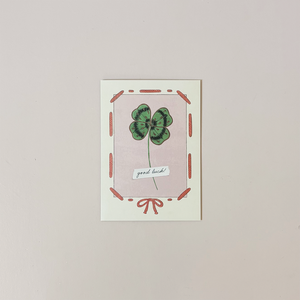 Good Luck Clover Note Card