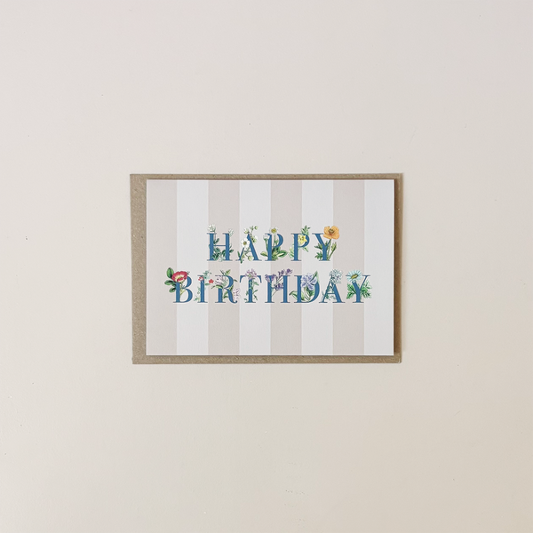 Happy Birthday Wildflowers Note Card