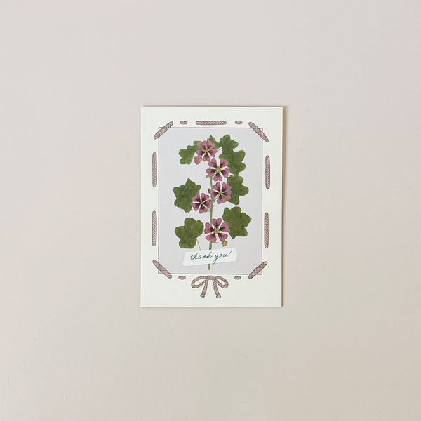 Thank You Geranium Note Card