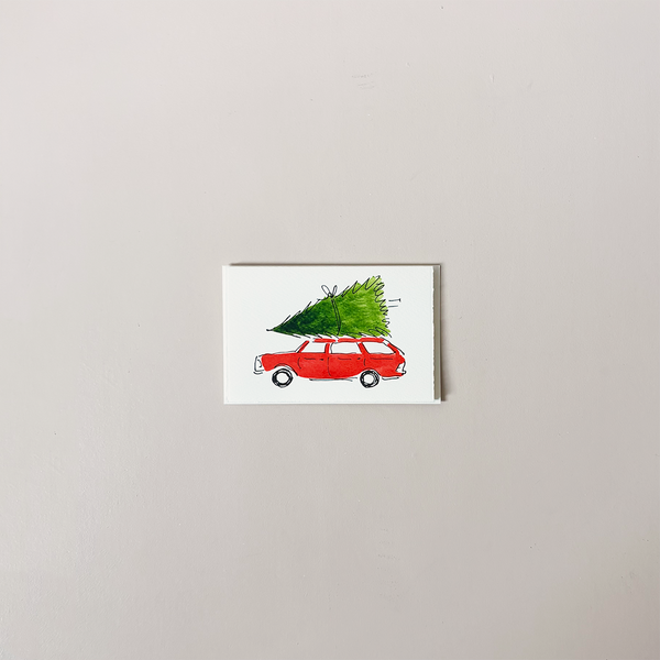 Christmas Tree & Car Note Card