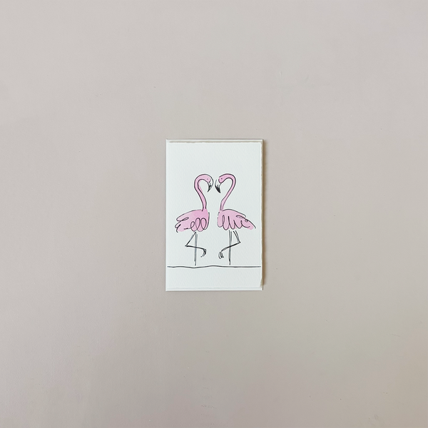 Flamingos Note Card