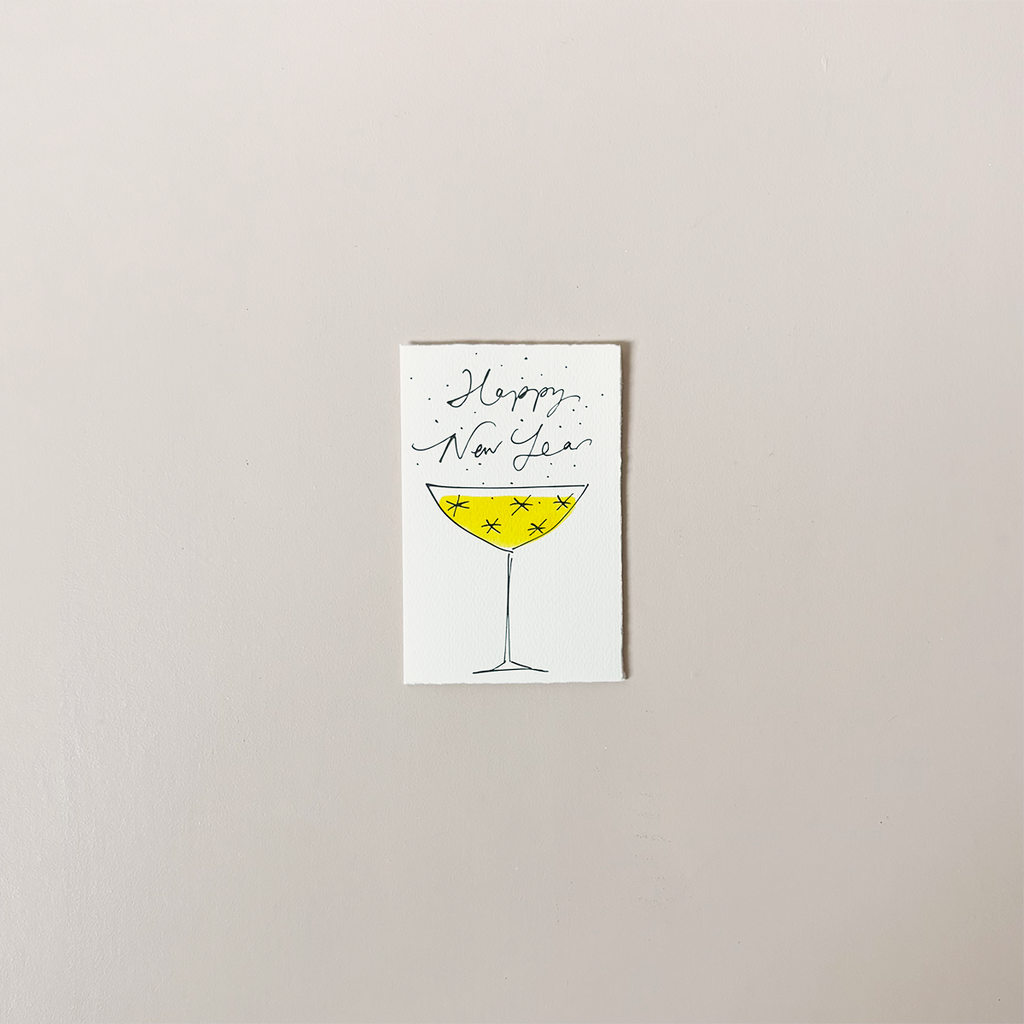 Happy New Year Champagne Note Card
