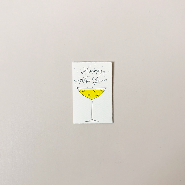 Happy New Year Champagne Note Card
