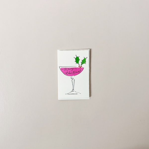 Merry Christmas Cocktail Note Card