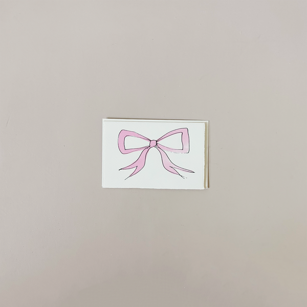 Pink Bow Note Card