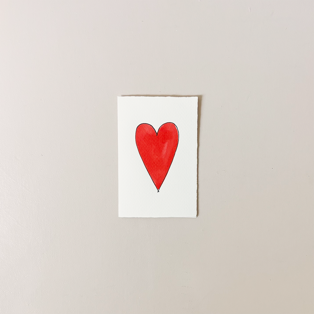 Red Love Heart Note Card