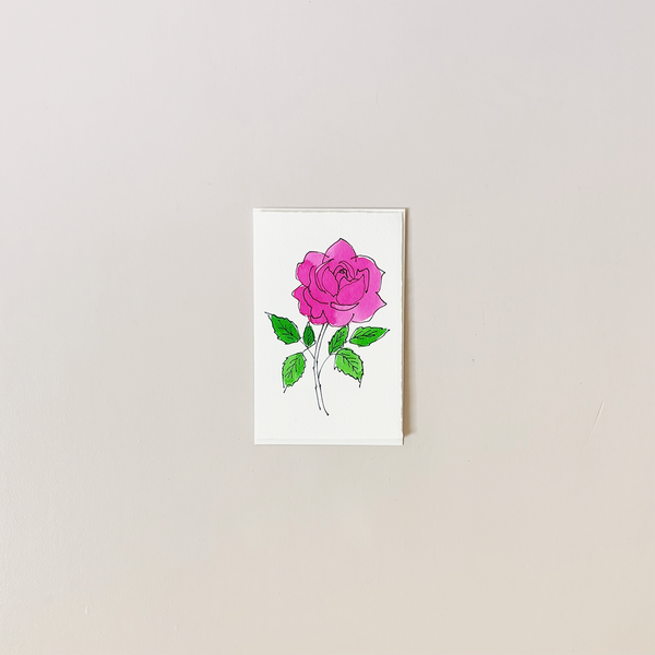 Rose Pink Note Card