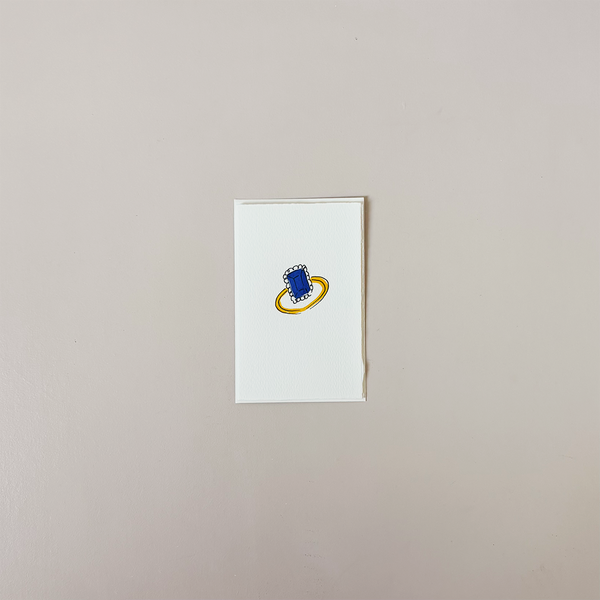 Sapphire Engagement Ring Note Card