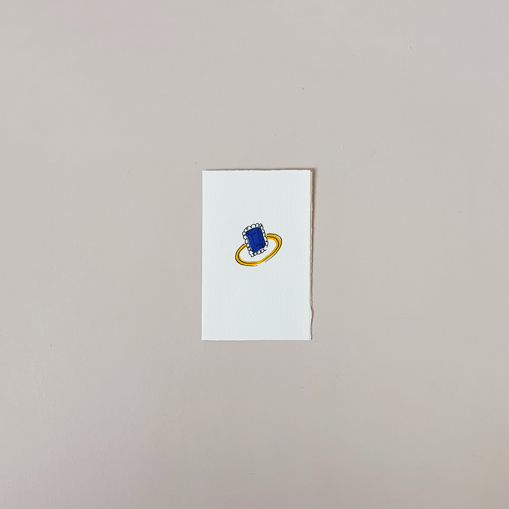 Sapphire Engagement Ring Note Card
