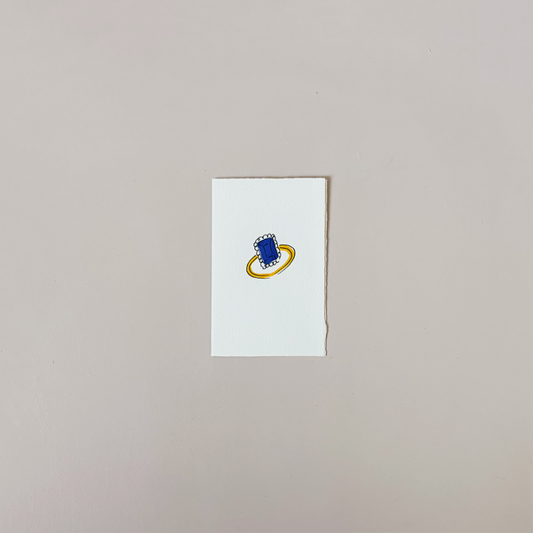 Sapphire Engagement Ring Note Card