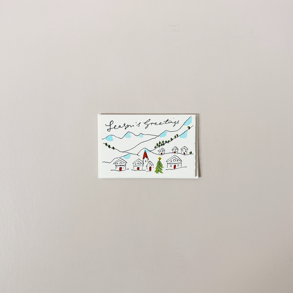Season's Greetings Mountains Note Card