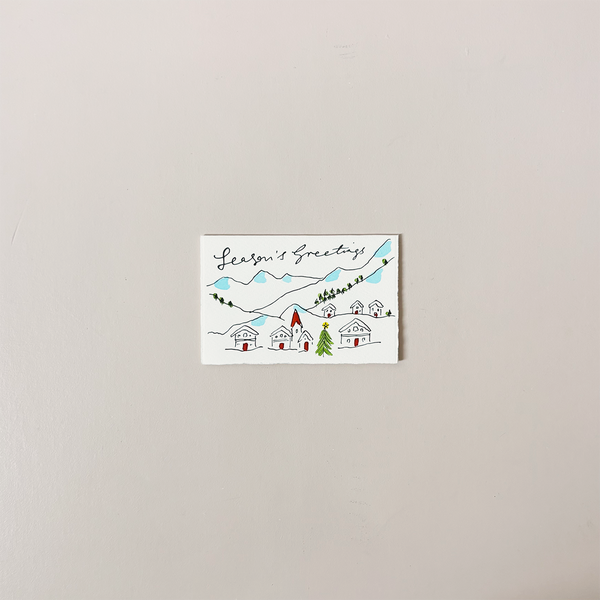 Season's Greetings Mountains Note Card