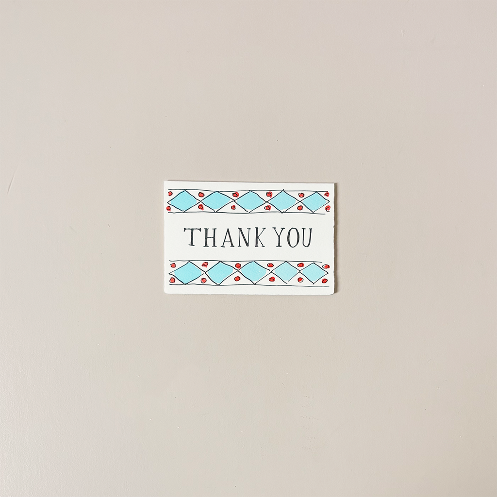 Thank You Harlequin Note Card