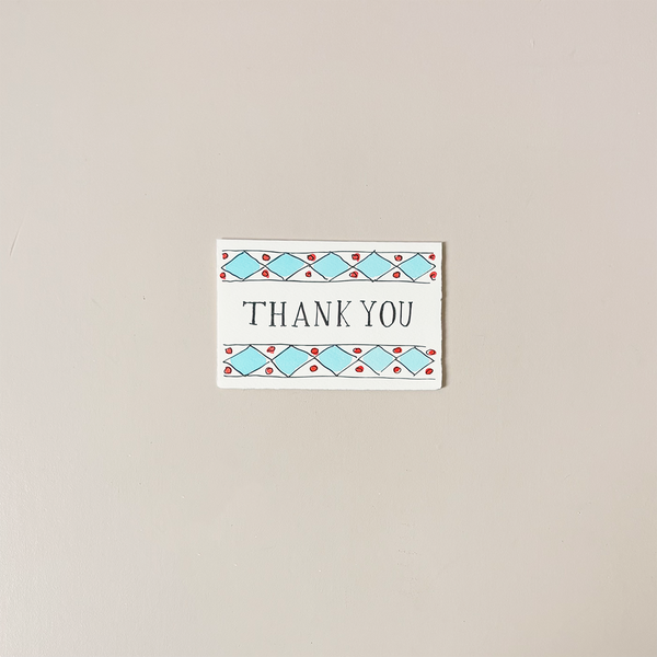 Thank You Harlequin Note Card