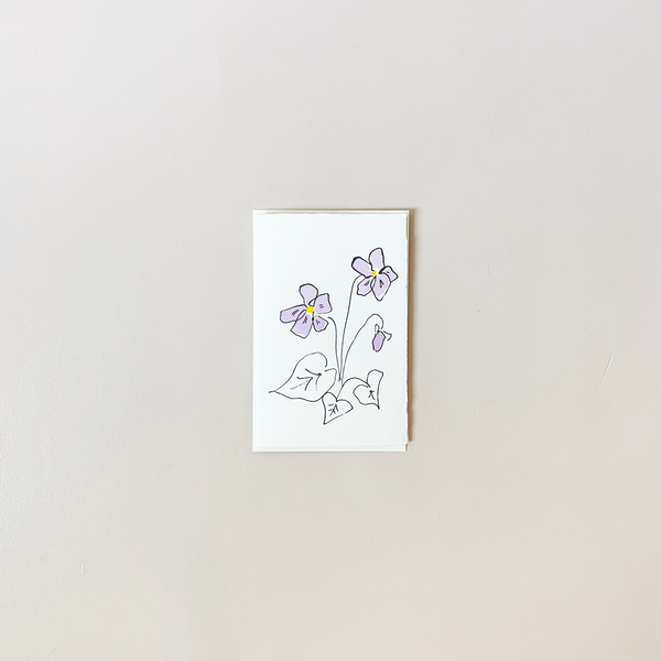 Violet Note Card
