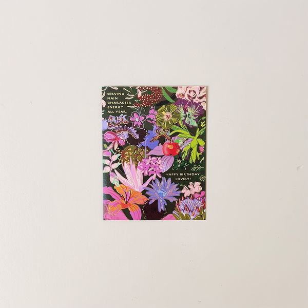 Midnight Blooms Birthday Note Card