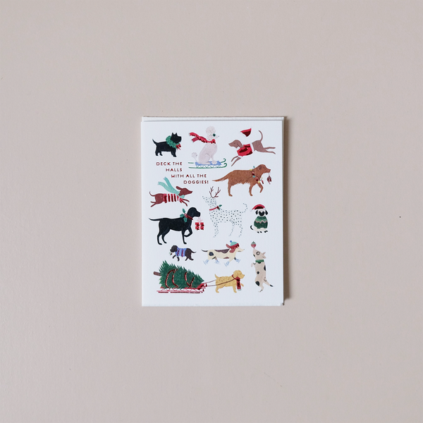 12 Dogs of Christmas Note Card