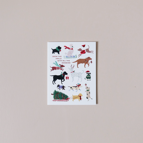 12 Dogs of Christmas Note Card