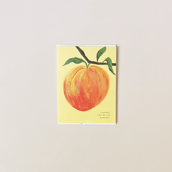 Peach Thank You Note Card