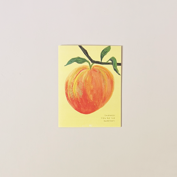 Peach Thank You Note Card
