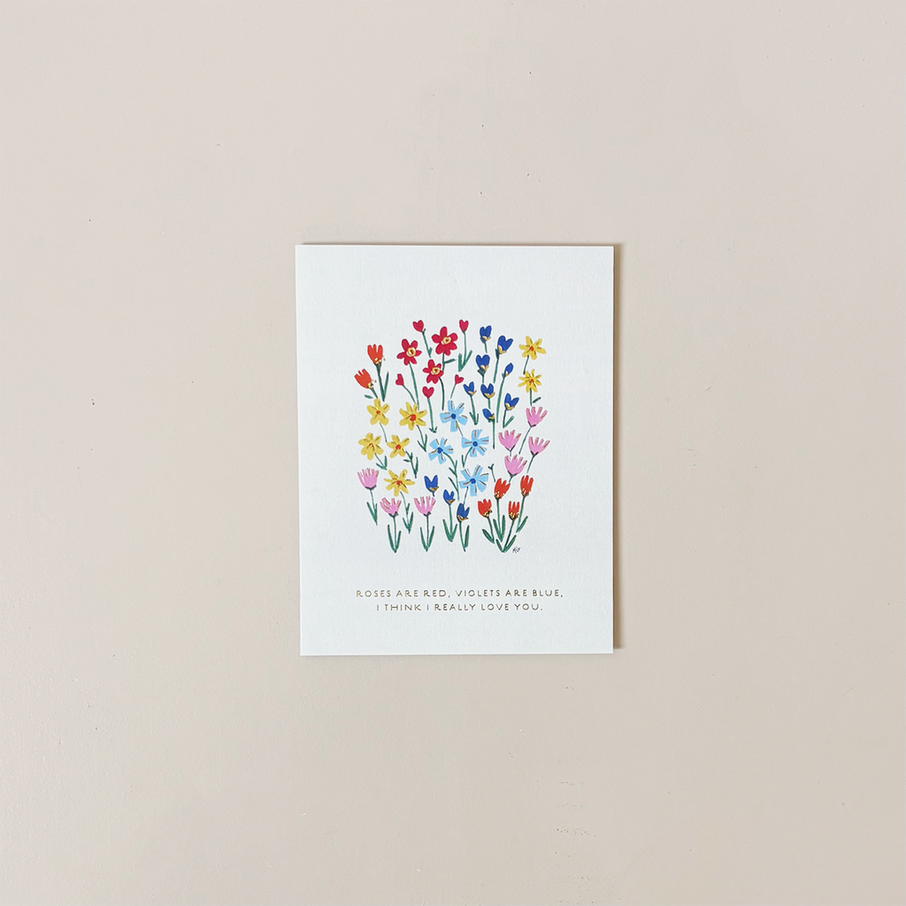 Roses Are Red Note Card