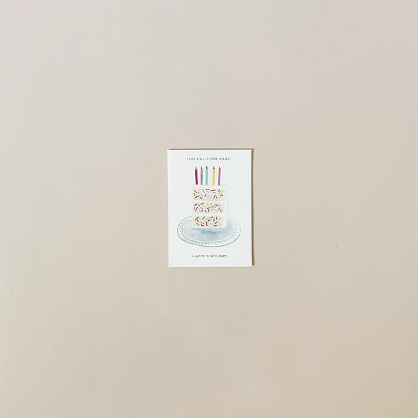 This Calls For Cake Mini Note Card