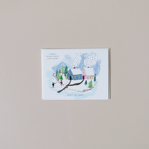 Winter Houses Note Card