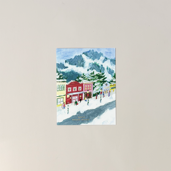 Winter Village Note Card