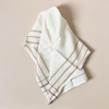 Brogue Stripe Linen Tea Towel Dune
