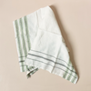 Brogue Stripe Linen Tea Towel Leaf