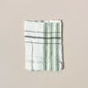 Brogue Stripe Linen Tea Towel Leaf