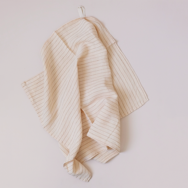 Gable Stripe Linen Tea Towel Dune