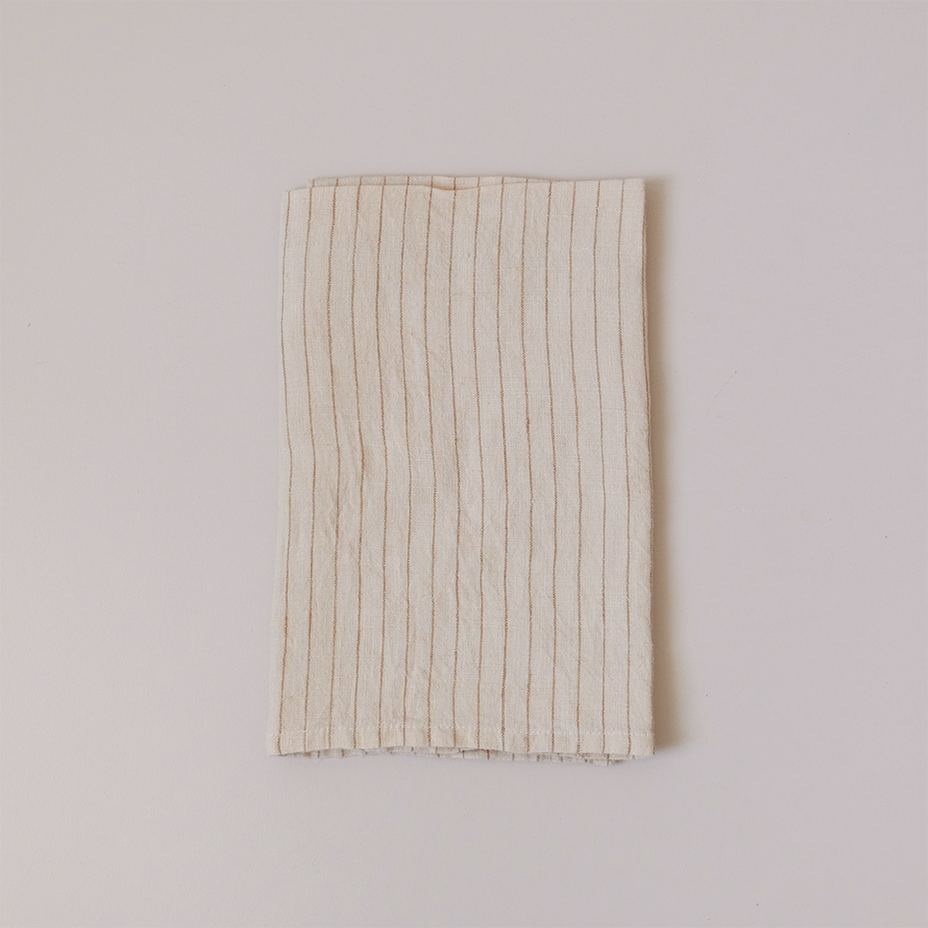 Gable Stripe Linen Tea Towel Dune