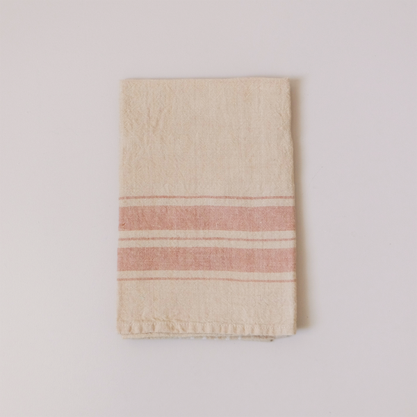 Picnic Stripe Linen Tea Towel Dune