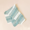 Porto Stripe Linen Tea Towel Leaf