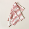Tangier Stripe Linen Tea Towel Clay