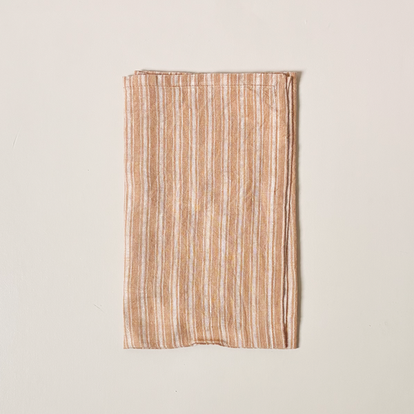 Ticking Stripe Linen Tea Towel Dune