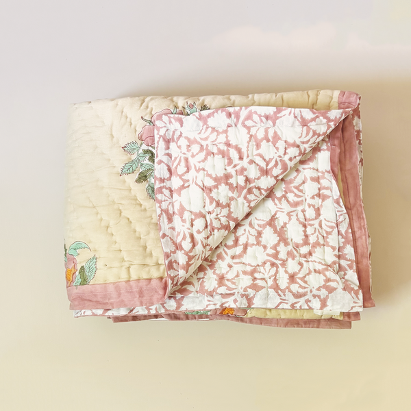 Dia Café au Lait Quilted Throw