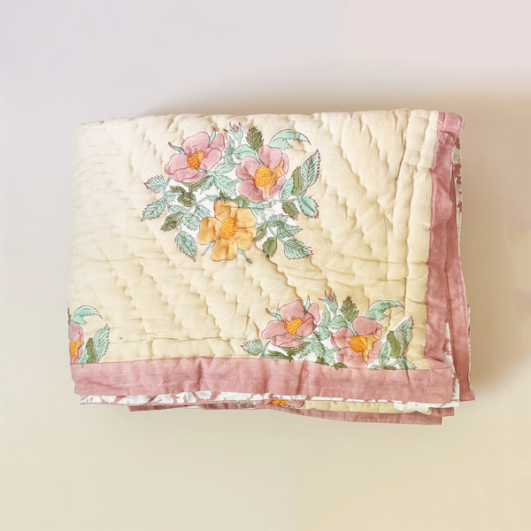 Dia Café au Lait Quilted Throw