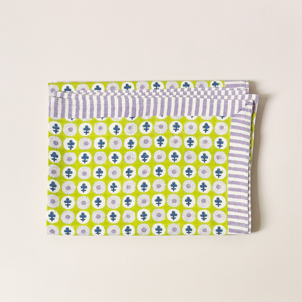 Gauri Electric Lime Tablecloth 60" x 60"