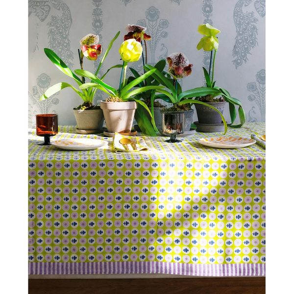 Gauri Electric Lime Tablecloth 60" x 110"