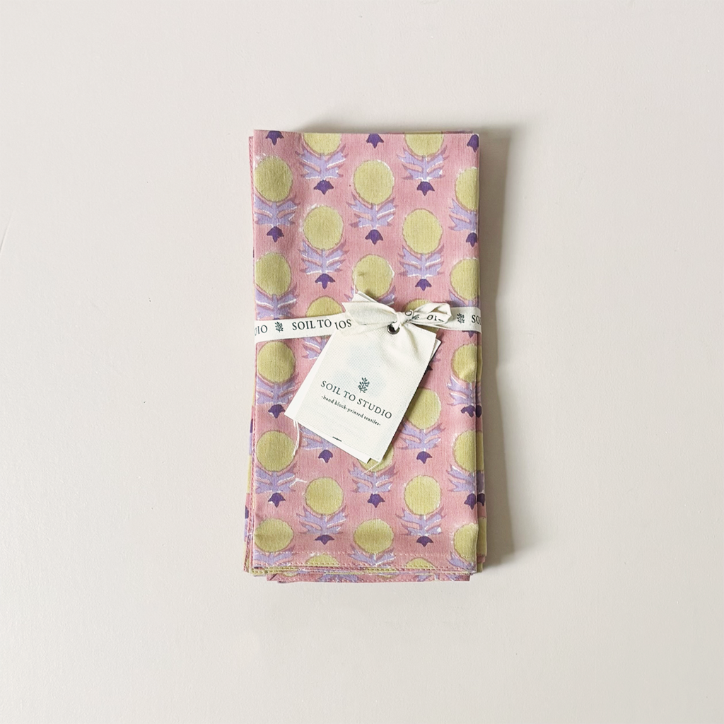 Kesya Grapefruit Pink Napkin Set/4