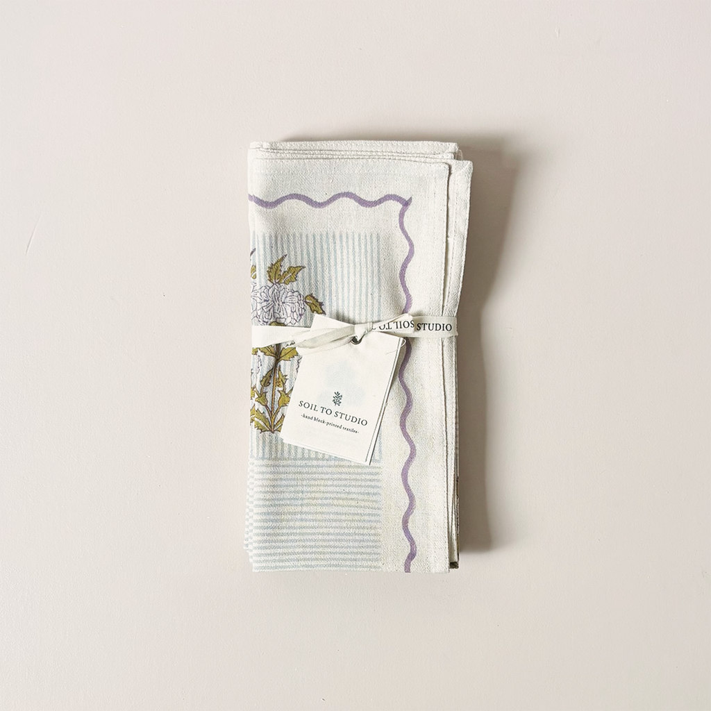 Sanvi English Lavender Napkin Set/4