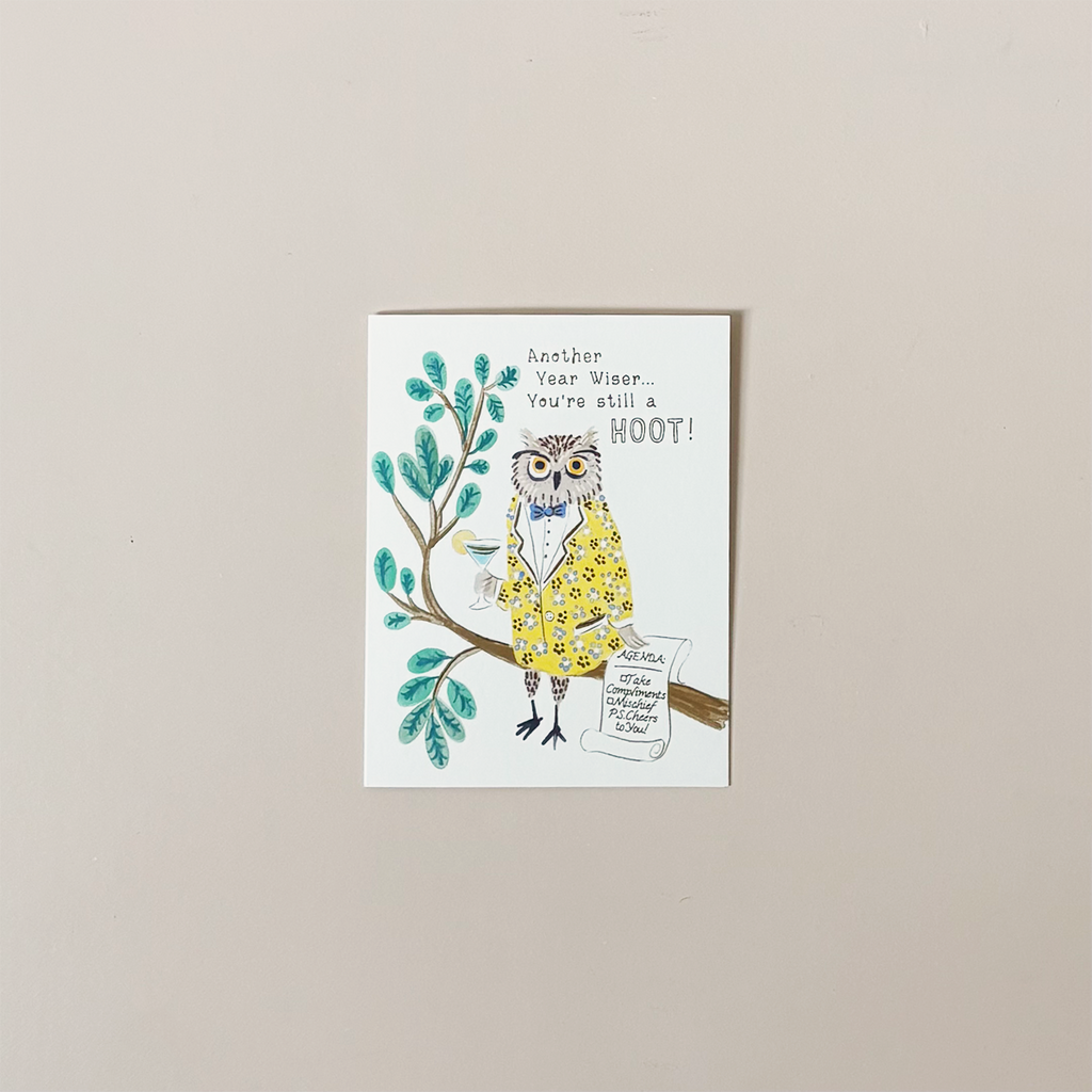 Another Year Wiser Note Card