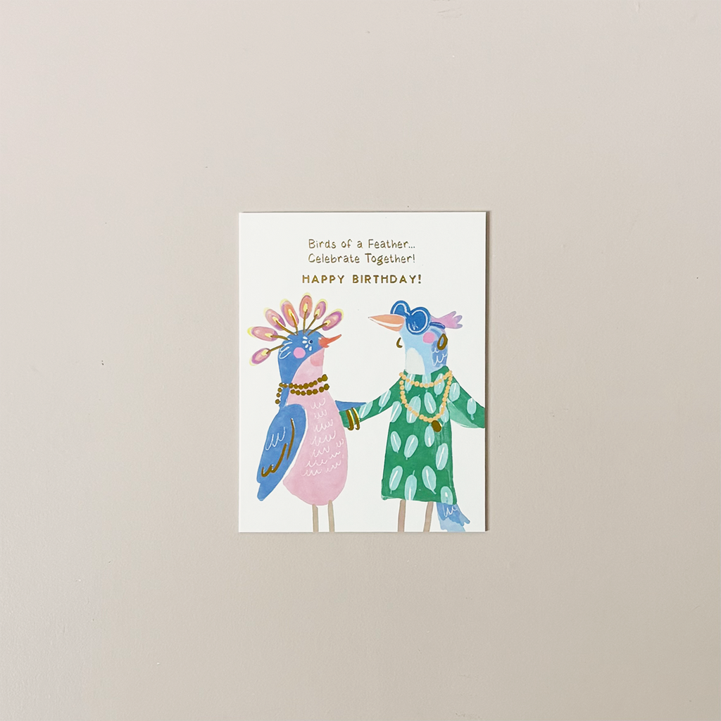 Birds of a Feather Birthday Note Card