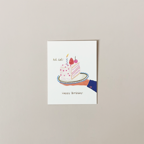 Happy Birthday Strawberry Cake Note Card