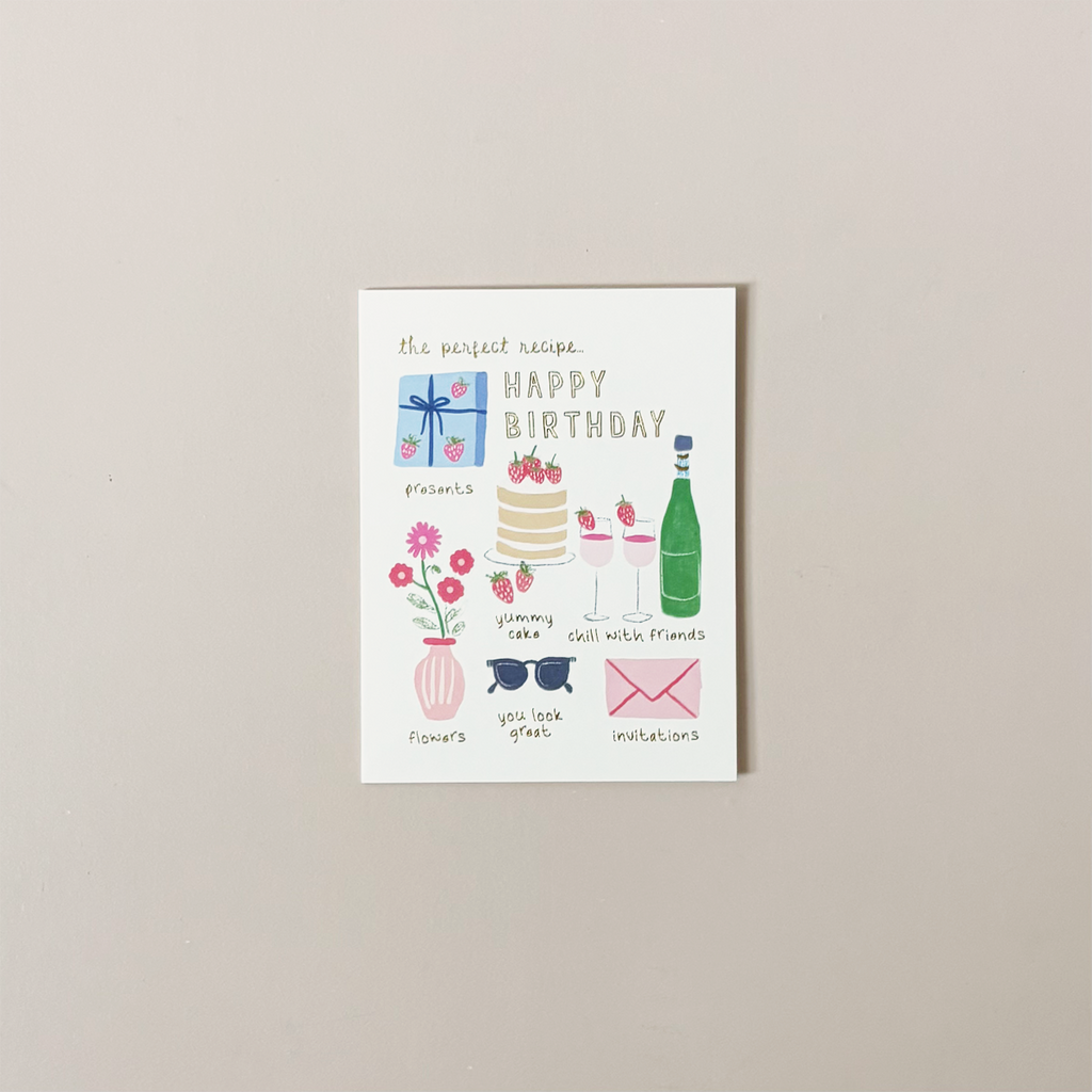 Perfect Recipe Birthday Note Card