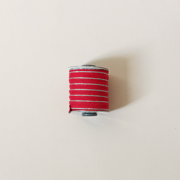 Drittofilo Cotton Ribbon, Red/Aqua